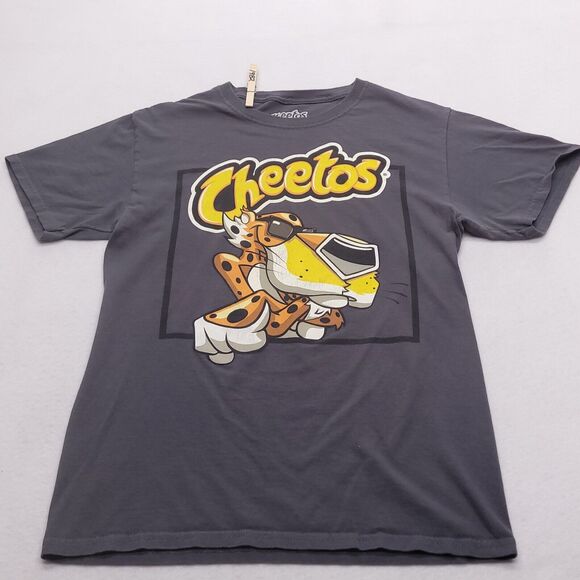 Cheetos Casual Crew Nexk Short Sleeve Graphic T Shirt Mens Size Small S Gray - Picture 2 of 8